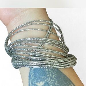 Elegant Silver Infinity Bangle